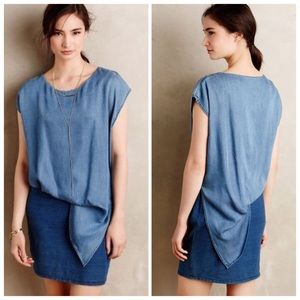 Anthropologie Amadi "Sandy Tuck" Chambray Dress M